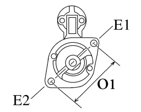 Côtes et dimensions du démarreur