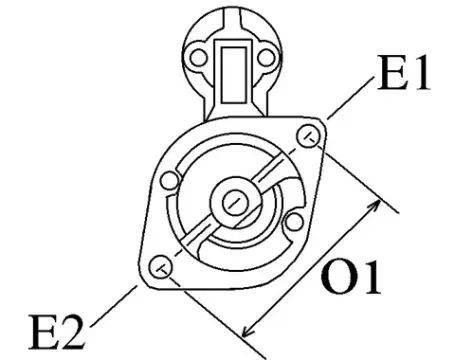 Côtes et dimensions du démarreur