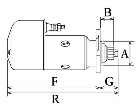Côtes et dimensions du démarreur