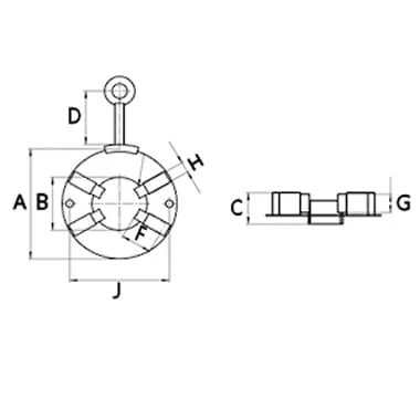 Côtes et dimensions de la couronne porte balais