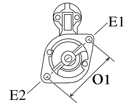 Côtes et dimensions du démarreur
