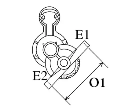 Côtes et dimensions du démarreur