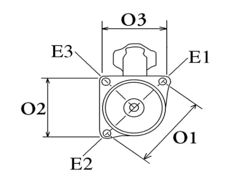 Côtes et dimensions du démarreur