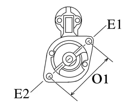Côtes et dimensions du démarreur
